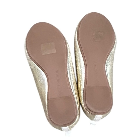 J. Crew Crewcuts Gold ballet slip on Dress Shoes with mini bow size 12(girls) - Picture 9 of 10